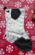 Load image into Gallery viewer, Cowhide Christmas Stocking