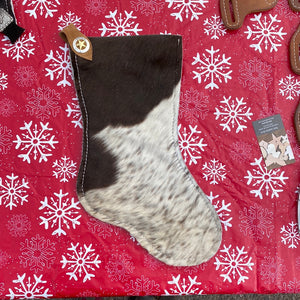Cowhide Christmas Stocking