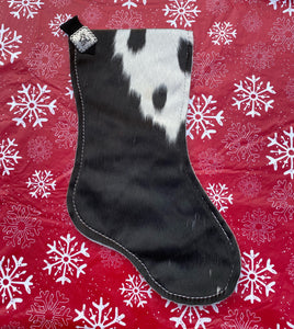 Cowhide Christmas Stocking